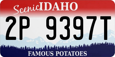 ID license plate 2P9397T