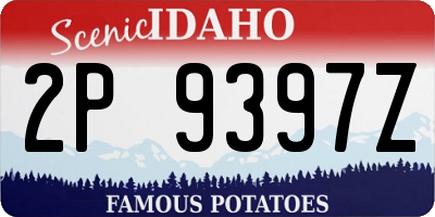 ID license plate 2P9397Z