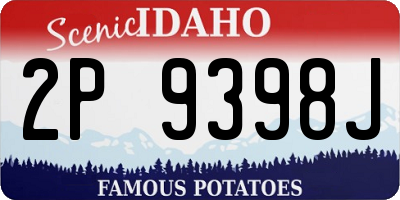 ID license plate 2P9398J