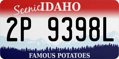 ID license plate 2P9398L