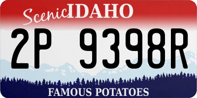 ID license plate 2P9398R