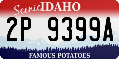 ID license plate 2P9399A