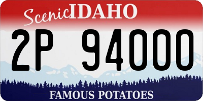 ID license plate 2P9400O