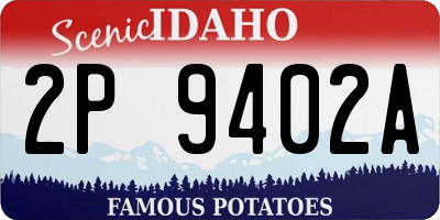 ID license plate 2P9402A