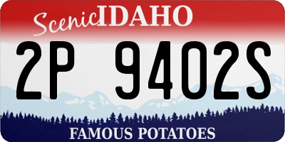 ID license plate 2P9402S