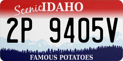 ID license plate 2P9405V