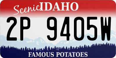 ID license plate 2P9405W