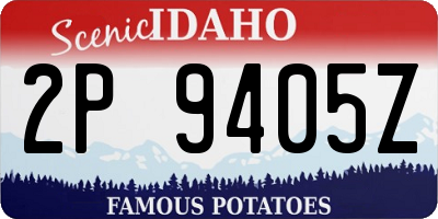 ID license plate 2P9405Z