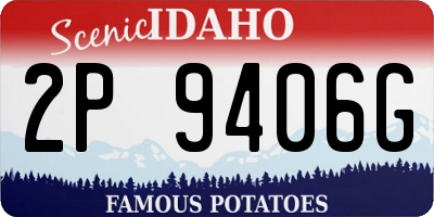 ID license plate 2P9406G