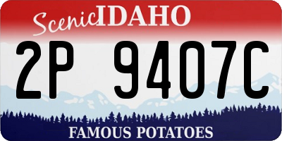 ID license plate 2P9407C