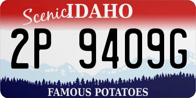 ID license plate 2P9409G