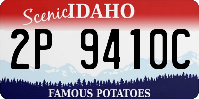 ID license plate 2P9410C