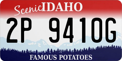 ID license plate 2P9410G