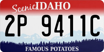 ID license plate 2P9411C