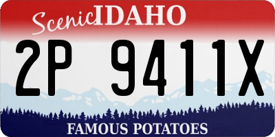 ID license plate 2P9411X