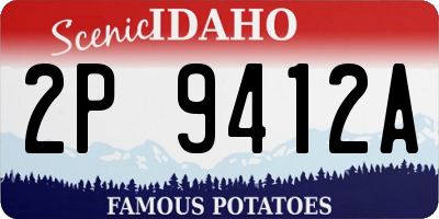 ID license plate 2P9412A