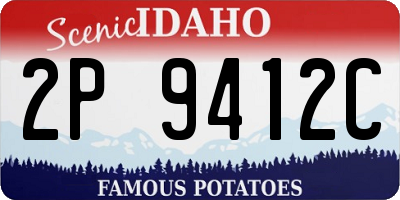 ID license plate 2P9412C