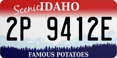 ID license plate 2P9412E