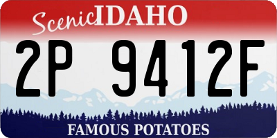 ID license plate 2P9412F