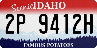 ID license plate 2P9412H