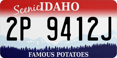 ID license plate 2P9412J
