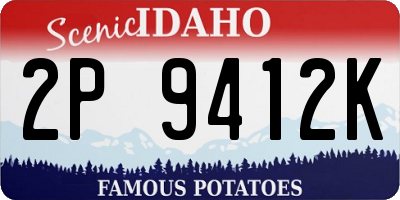 ID license plate 2P9412K