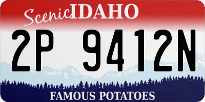 ID license plate 2P9412N