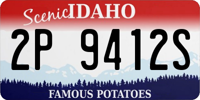 ID license plate 2P9412S