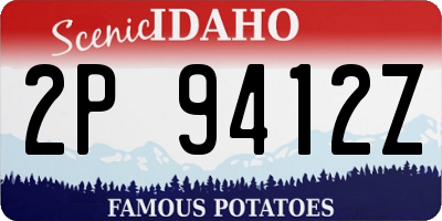 ID license plate 2P9412Z