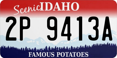 ID license plate 2P9413A