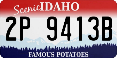 ID license plate 2P9413B