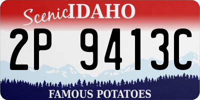 ID license plate 2P9413C