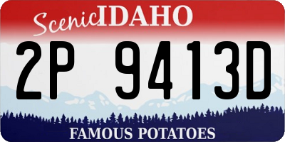 ID license plate 2P9413D