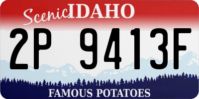 ID license plate 2P9413F