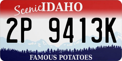ID license plate 2P9413K