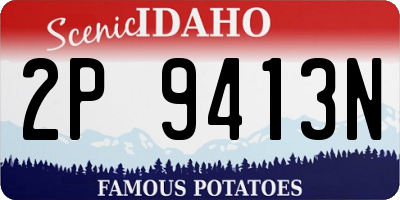 ID license plate 2P9413N