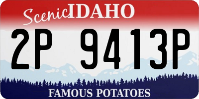 ID license plate 2P9413P