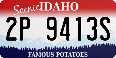 ID license plate 2P9413S