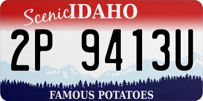 ID license plate 2P9413U