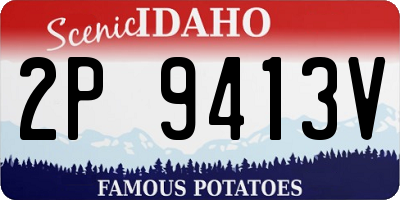 ID license plate 2P9413V