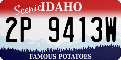 ID license plate 2P9413W