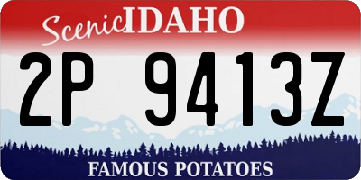 ID license plate 2P9413Z