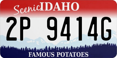 ID license plate 2P9414G