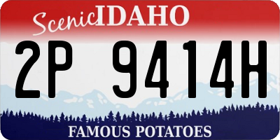 ID license plate 2P9414H