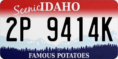 ID license plate 2P9414K