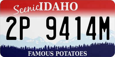 ID license plate 2P9414M