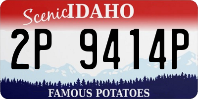 ID license plate 2P9414P