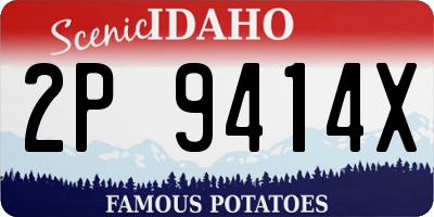ID license plate 2P9414X
