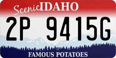 ID license plate 2P9415G