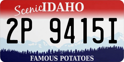 ID license plate 2P9415I